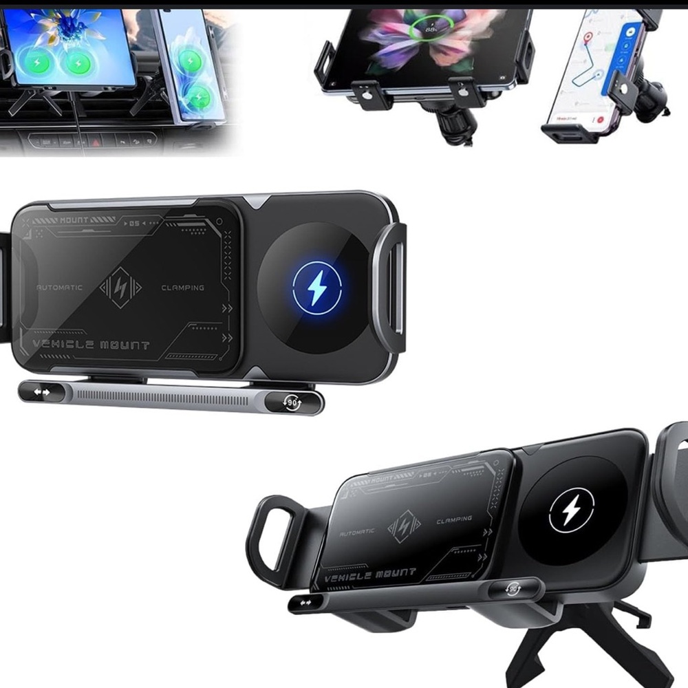 Wireless Charging Phone Car Holder NWT With original box included